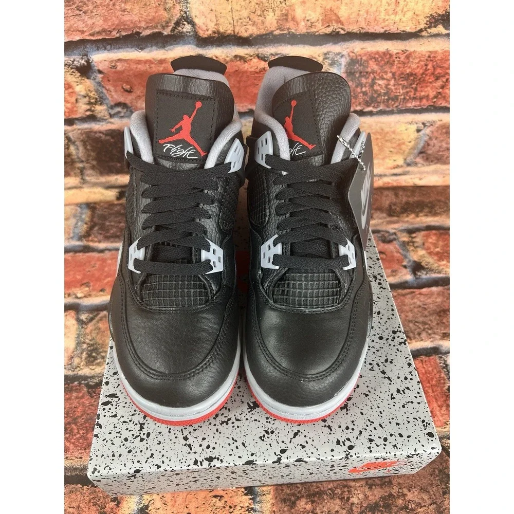 Nike Air Jordan 4 Bred Reimagined GS Size 7Y/8.5W (FQ8213-006) DS New‎ IN HAND